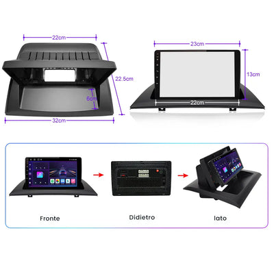 AWESAFE Autoradio für BMW E83 Android 12 Radio 2GB + 32GB mit Navigation unterstützt Bluetooth FM/AM DAB+ WLAN USB Carplay Lenkradsteuerung AWESAFE