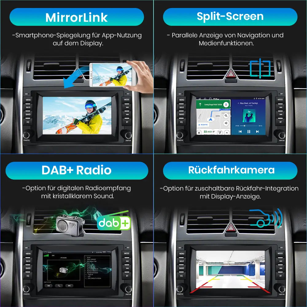 AWESAFE Autoradio für Mercedes Benz A Klasse W169 B Klasse W245 Viano Vito W639 Sprinter, Android 12 System, 8 Zoll Touchscreen, 2G+32G, mit Navigation Carplay Android Auto Bluetooth WiFi AWESAFE