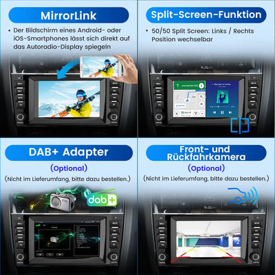 AWESAFE Autoradio für Mercedes Benz C-Klasse W203 W209 CLK, Android 12 System, 8 Zoll Touchscreen, 2G+32G, Unterstützt Navigation Carplay Android Auto Bluetooth WiFi AWESAFE