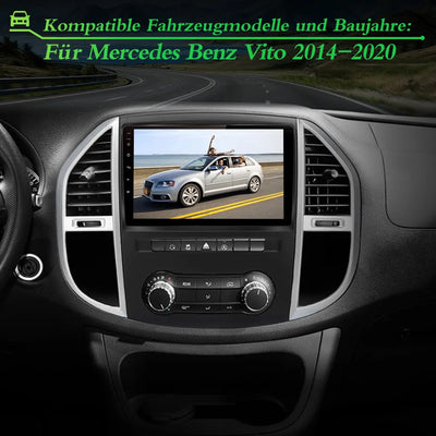 AWESAFE Autoradio für Mercedes Benz Vito 2014-2020, Android 12 System, 2G+32G, 10 Zoll Touchscreen, mit Blende, Navigation CarPlay Android Auto Bluetooth WiFi Unterstützung AWESAFE