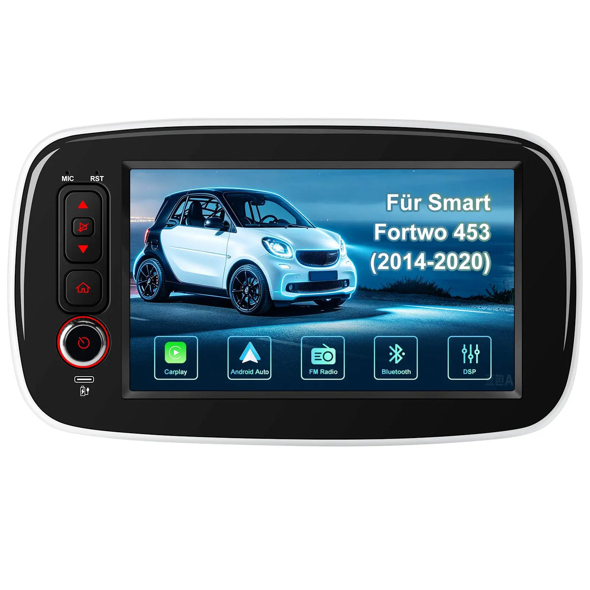 AWESAFE Autoradio für Mercedes Smart Fortwo 453 2014-2020, 2GB+64GB, Android 15 mit CarPlay und Android Auto, 8 Zoll Touchscreen AWESAFE