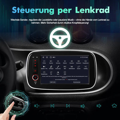 AWESAFE Autoradio für Mercedes Smart Fortwo 453 2014-2020, 2GB+64GB, Android 15 mit CarPlay und Android Auto, 8 Zoll Touchscreen AWESAFE