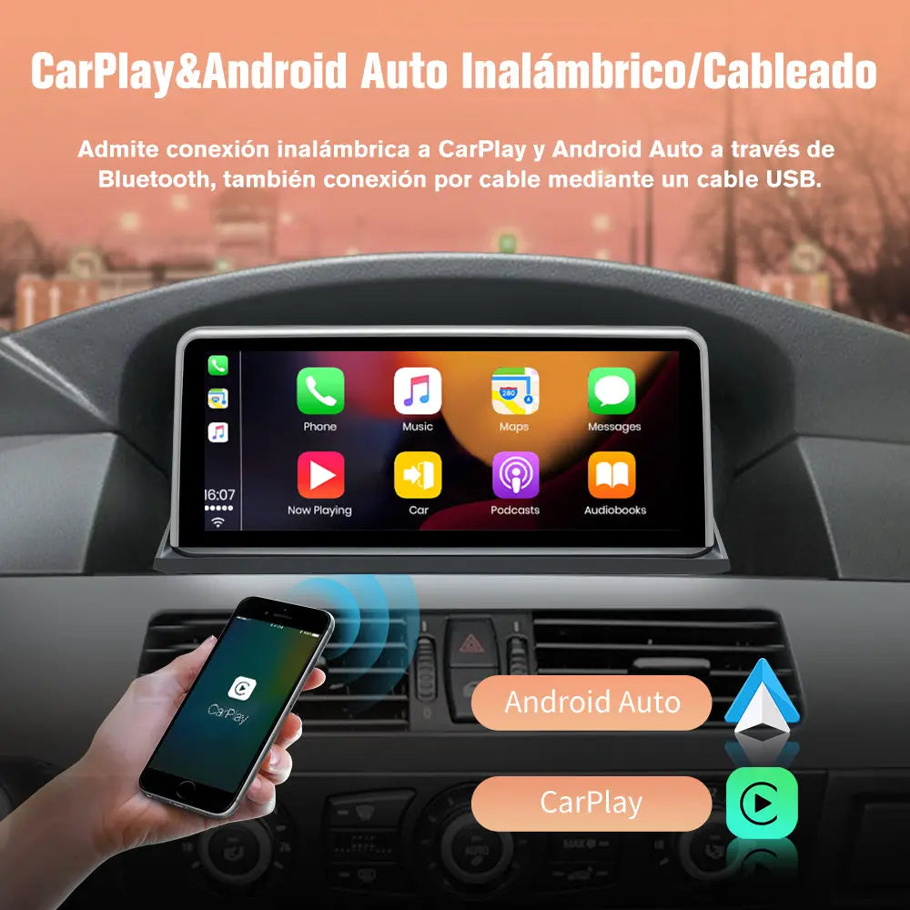 AWESAFE Autoradio para BMW X5 E70/X6 E71  2007-2009 con Sistema CCC,Radio de Coche Android 13 8 Core 4+64 GB con GPS Carplay Sistema Android Auto iDrive, Pantalla Táctil de 10.25 Pulgadas Soporta Tarjeta AWESAFE