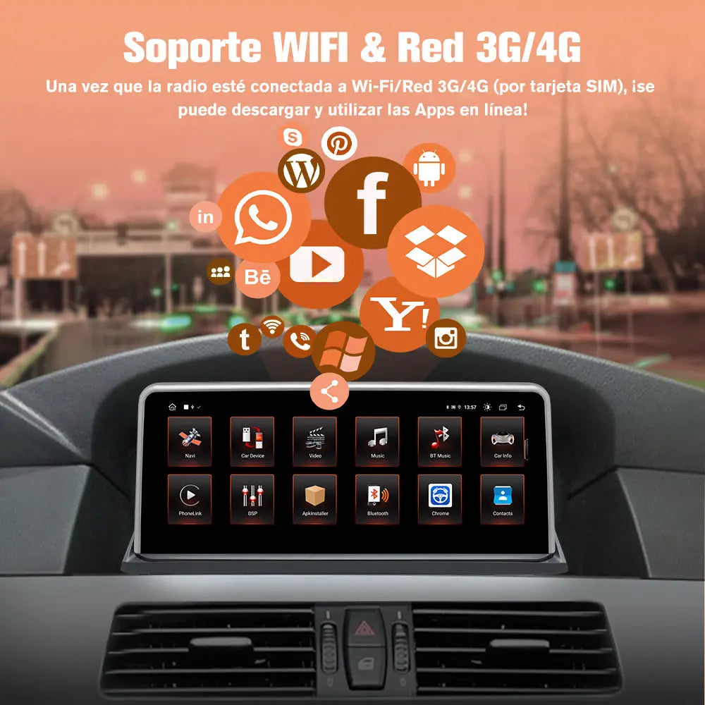 AWESAFE Autoradio para BMW X5 E70/X6 E71  2007-2009 con Sistema CCC,Radio de Coche Android 13 8 Core 4+64 GB con GPS Carplay Sistema Android Auto iDrive, Pantalla Táctil de 10.25 Pulgadas Soporta Tarjeta AWESAFE