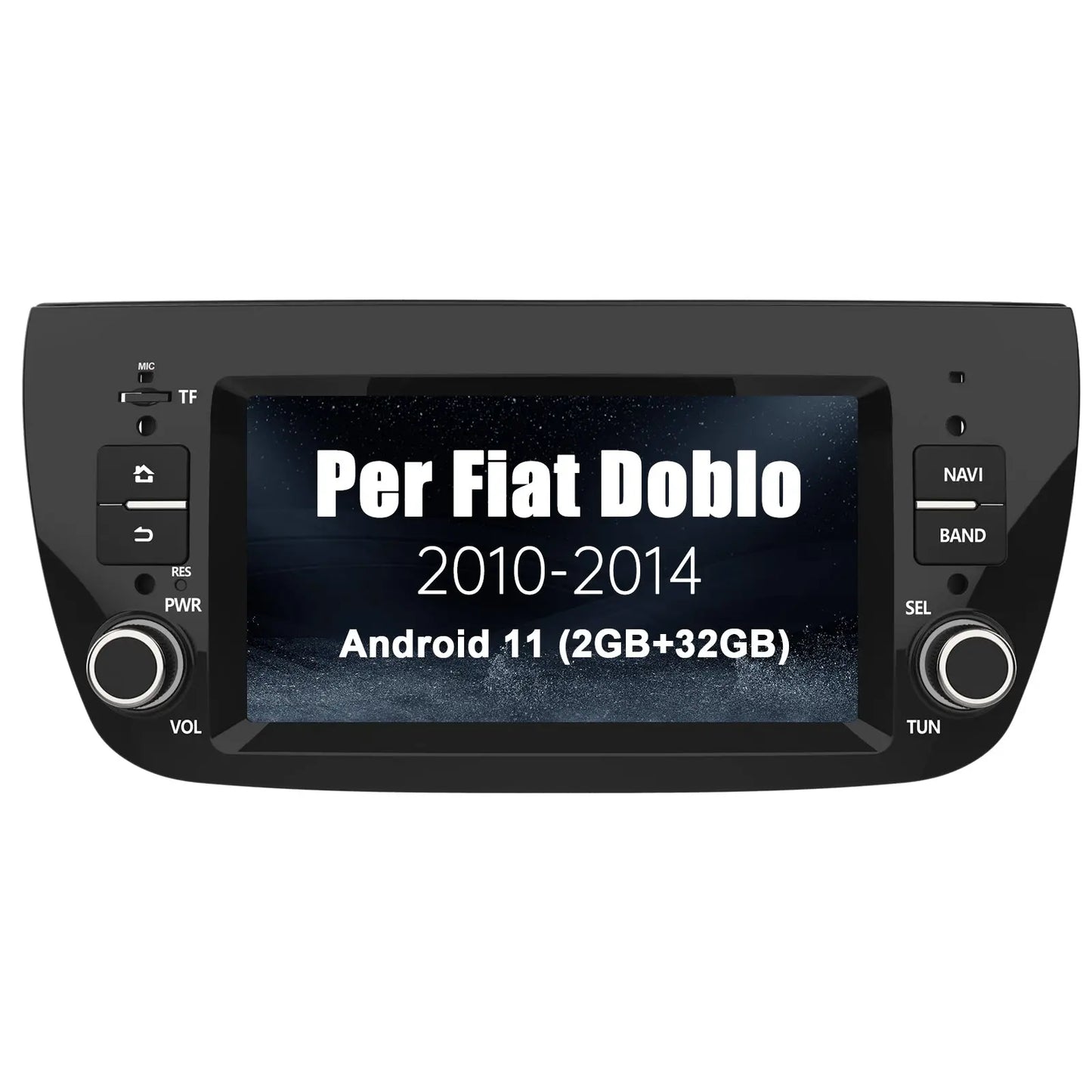 AWESAFE Autoradio per Fiat Doblo 2010-2014 Car Radio con Android 11 (2G+32GB) GPS Navigatore Comandi al volante Android Auto BT Mirror Link WIFI AWESAFE