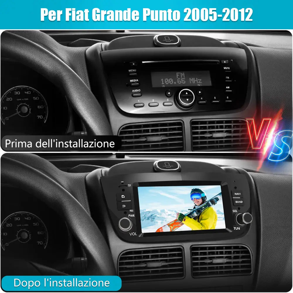 AWESAFE Autoradio per Fiat Doblo 2010-2014 Car Radio con Android 11 (2G+32GB) GPS Navigatore Comandi al volante Android Auto BT Mirror Link WIFI AWESAFE