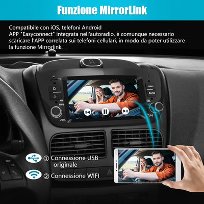 AWESAFE Autoradio per Fiat Doblo 2010-2014 Car Radio con Android 11 (2G+32GB) GPS Navigatore Comandi al volante Android Auto BT Mirror Link WIFI AWESAFE