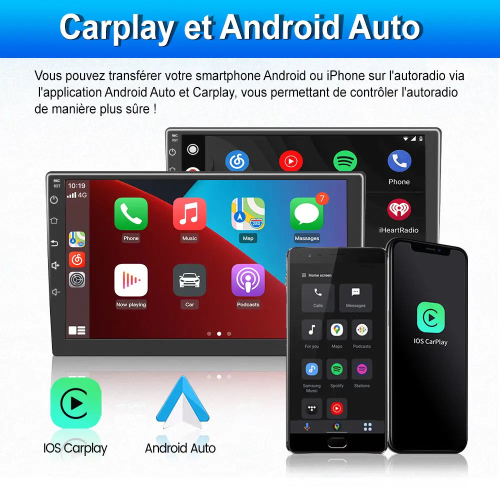 AWESAFE Autoradio pour BMW E46 Système Android 12 Écran Tactile HD 9" Carplay et Android Auto Navigation GPS RDS Bluetooth WiFi Commande au Volant 2 Go + 32 Go AWESAFE