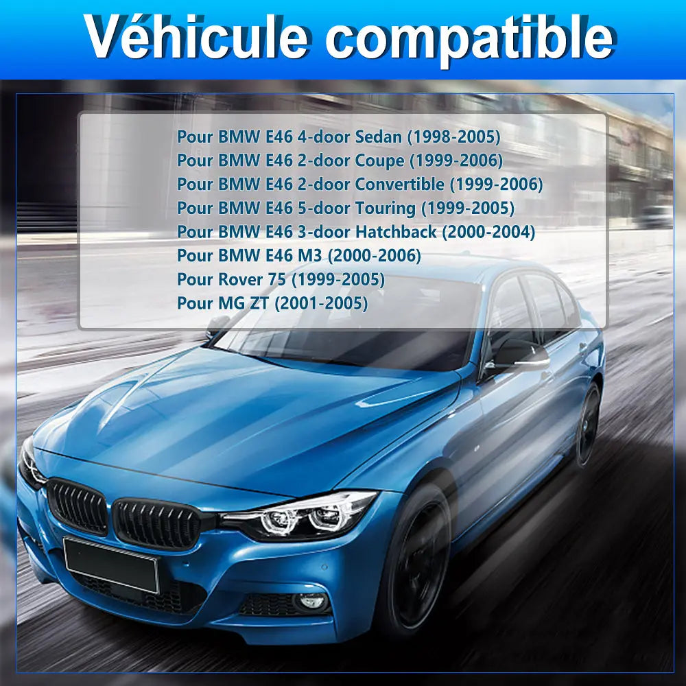 AWESAFE Autoradio pour BMW E46 Système Android 12 Écran Tactile HD 9" Carplay et Android Auto Navigation GPS RDS Bluetooth WiFi Commande au Volant 2 Go + 32 Go AWESAFE