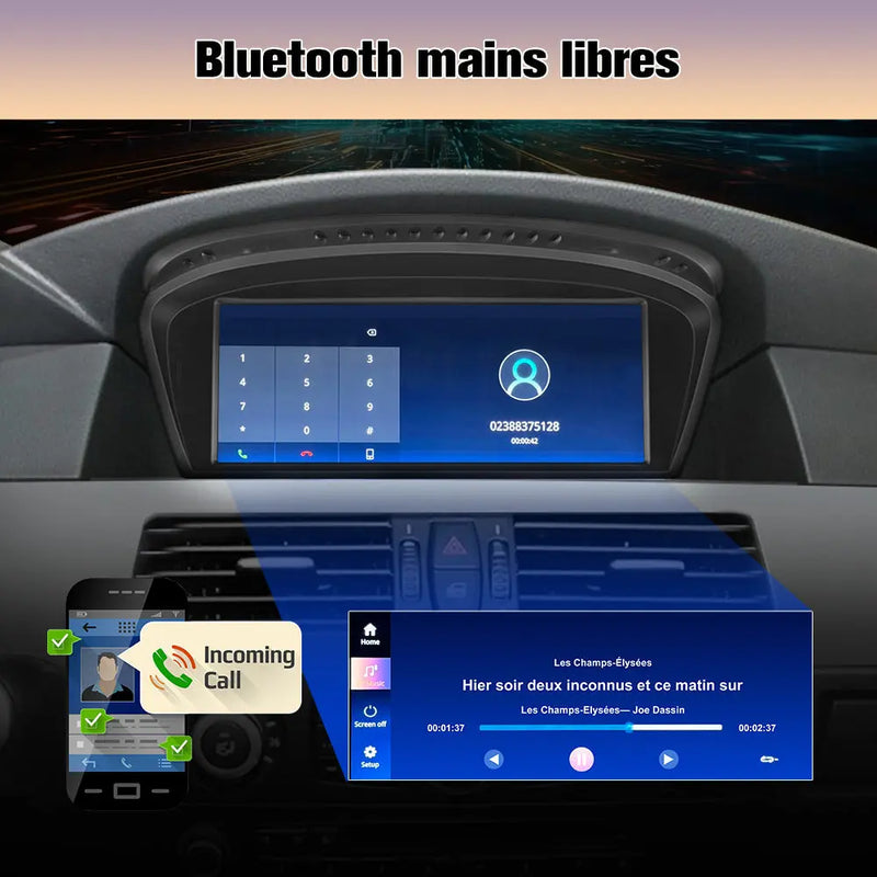 AWESAFE Autoradio pour BMW Série 5 et 3 - 8,9" 2+64GB Android 13 avec Bluetooth, DSP, sans fil Android Auto & CarPlay AWESAFE