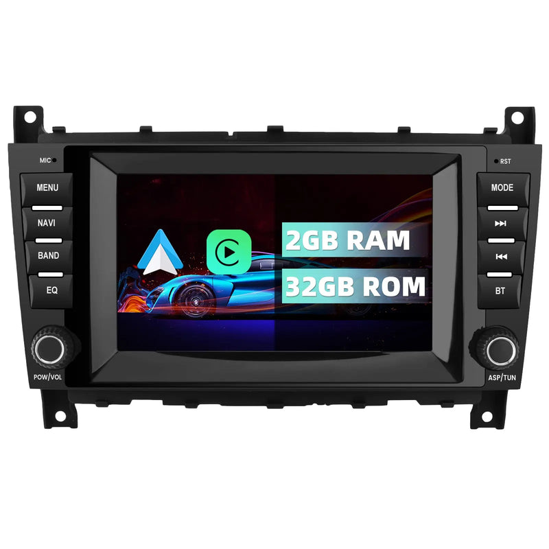 AWESAFE Autoradio pour Mercedes Classe C W203 (2004-2007), CLC W203 (2008-2010) & CLK W209 (2005-2011) - 8" 2+32GB Android 13 avec Bluetooth, sans fil Android Auto & CarPlay AWESAFE