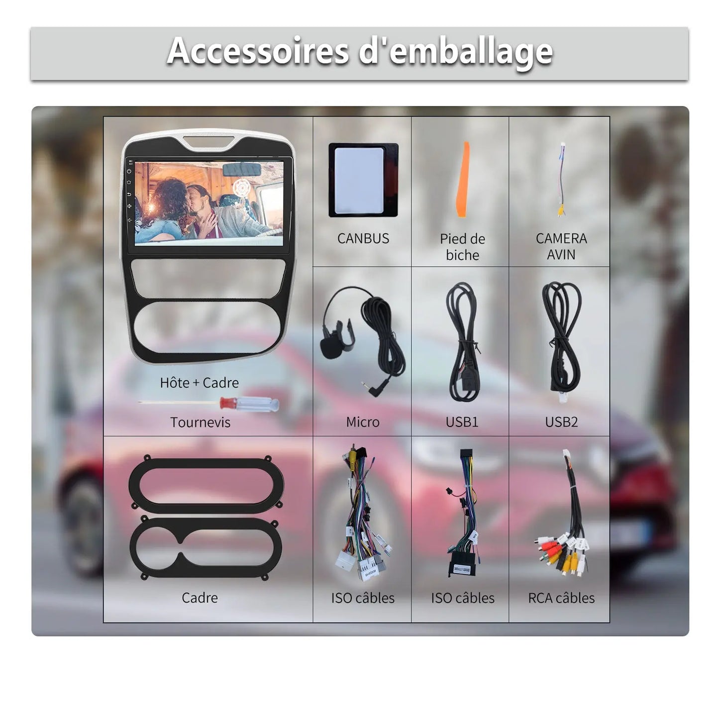 AWESAFE Autoradio pour Renault Clio 4 2017-2019 10,1 Pouces écran Tactile HD Android 12 Support Carplay et Android Auto Mirror Link Commande au Volant WiFi Bluetooth GPS FM RDS AWESAFE