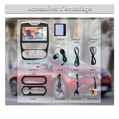 AWESAFE Autoradio pour Renault Clio 4 2017-2019 10,1 Pouces écran Tactile HD Android 12 Support Carplay et Android Auto Mirror Link Commande au Volant WiFi Bluetooth GPS FM RDS AWESAFE