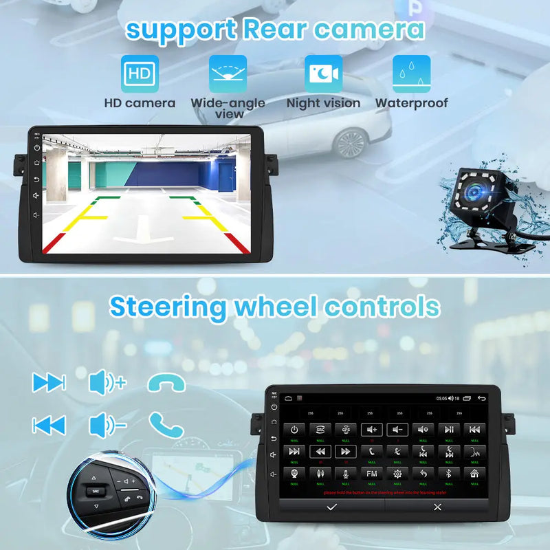 AWESAFE BMW E46 Rover75 MGZT (1998-2006) Android 15 Car Radio · Wireless CarPlay · DSP Bluetooth AWESAFE