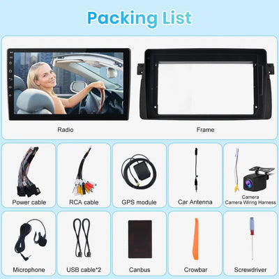 AWESAFE BMW E46 Rover75 MGZT (1998-2006) Android 15 Car Radio · Wireless CarPlay · DSP Bluetooth AWESAFE
