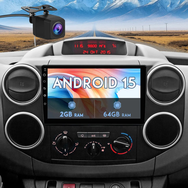 AWESAFE Berlingo B9/Partner (2008-2019) Android 13 9" Car Radio · Wireless CarPlay · Android Auto · Bluetooth AWESAFE