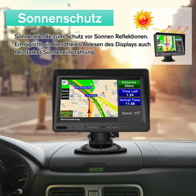 AWESAFE Bluetooth Navigationsgeräte mit 9 Zoll Touchscreen, GPS Navigation für LKW PKW KFZ, 2023 Europa Karten AWESAFE