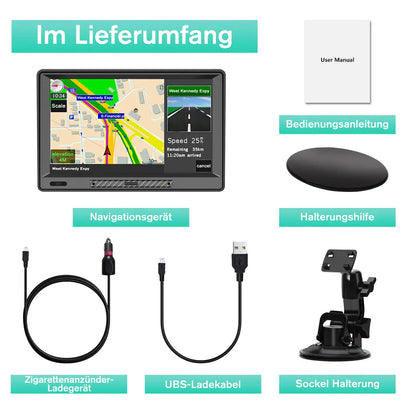 AWESAFE Bluetooth Navigationsgeräte mit 9 Zoll Touchscreen, GPS Navigation für LKW PKW KFZ, 2023 Europa Karten AWESAFE