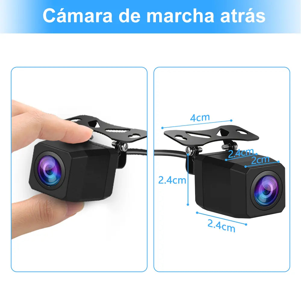 AWESAFE Cámara de visión trasera HD para sistema de audio del coche – Cámara de visión trasera resistente al agua AWESAFE