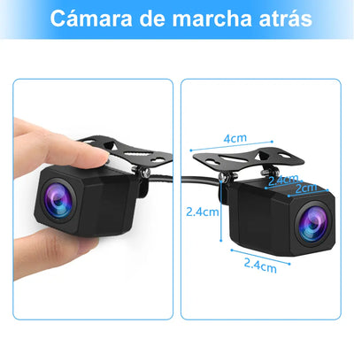 AWESAFE Cámara de visión trasera HD para sistema de audio del coche – Cámara de visión trasera resistente al agua AWESAFE