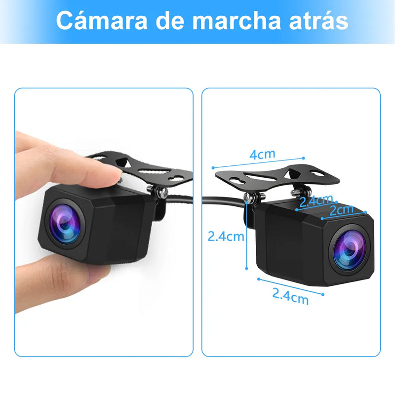 AWESAFE Cámara de visión trasera HD para sistema de audio del coche – Cámara de visión trasera resistente al agua AWESAFE