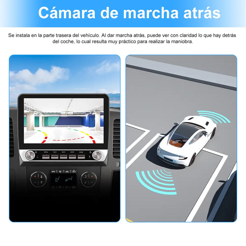 AWESAFE Cámara de visión trasera HD para sistema de audio del coche – Cámara de visión trasera resistente al agua AWESAFE