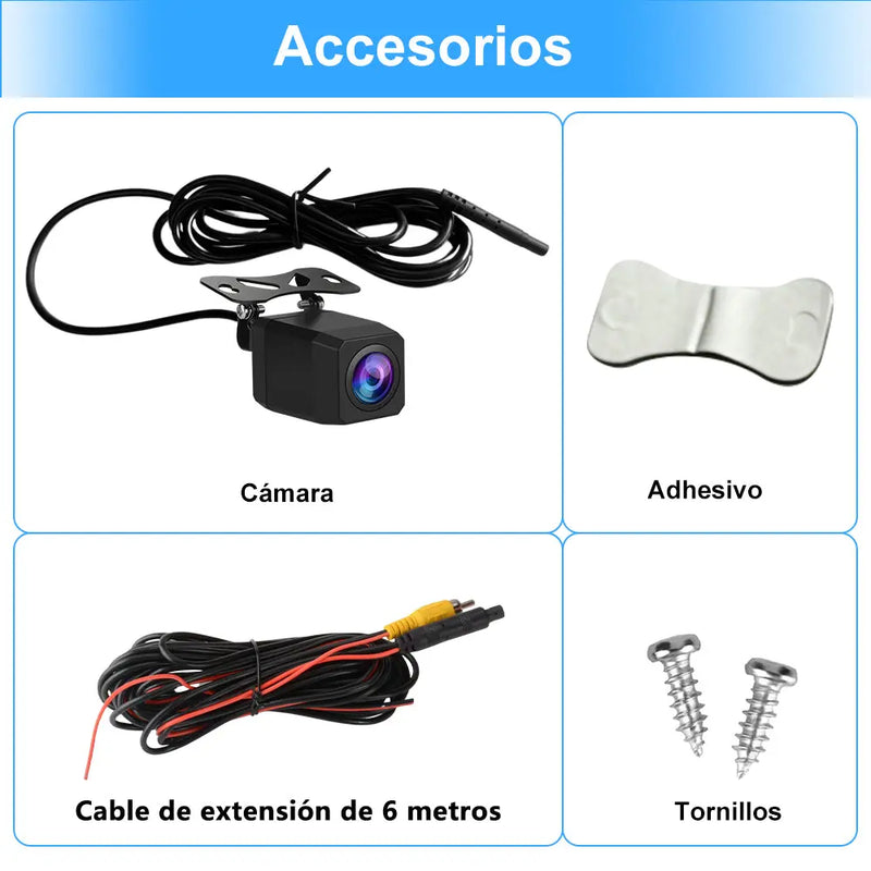AWESAFE Cámara de visión trasera HD para sistema de audio del coche – Cámara de visión trasera resistente al agua AWESAFE