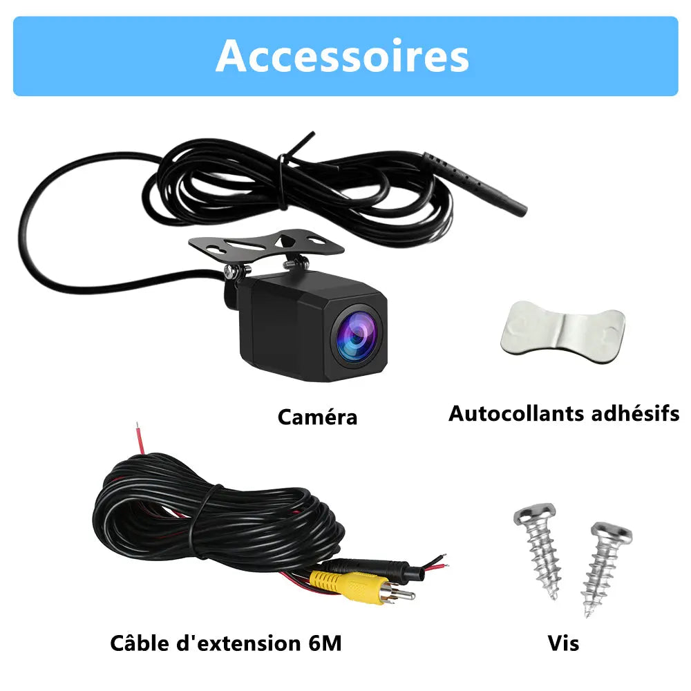 AWESAFE Caméra de recul HD pour autoradio – Caméra de recul étanche AWESAFE