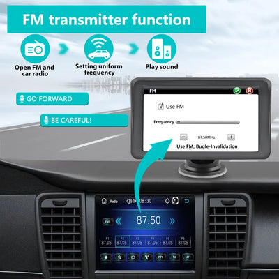 AWESAFE Car GPS 7 Inch Touch Screen FM Radio European Maps Free Annual Updates AWESAFE