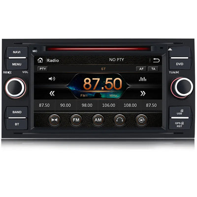 AWESAFE Car Radio 7 Inch for Ford with 2 DIN Touch Screen, Ford Autoradio with Bluetooth/GPS/FM/RDS/CD DVD/USB/SD, Support Steering Wheel Controls, Mirrorlink and Parking (black) AWESAFE
