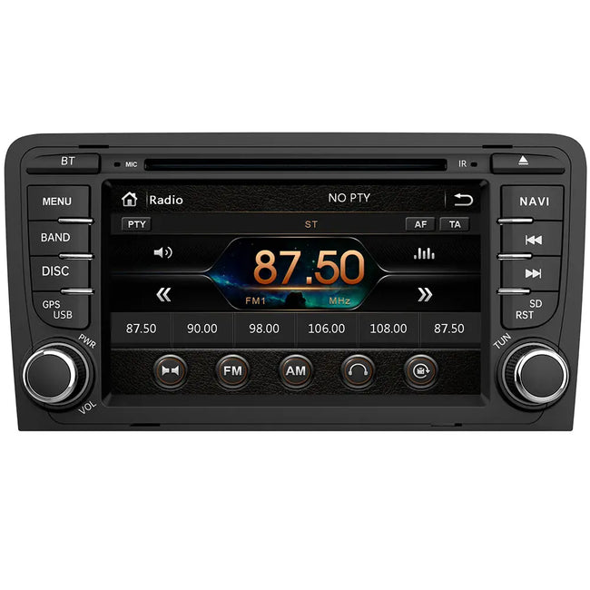 AWESAFE Car Radio 7 Inch with 2 DIN Touch Screen for Audi A3/S3/RS3 2006-2012, Autoradio with Bluetooth/GPS/FM/RDS/CD DVD/USB/SD/RCA, Support Steering Wheel Controls, Mirrorlink and Parking Asist AWESAFE