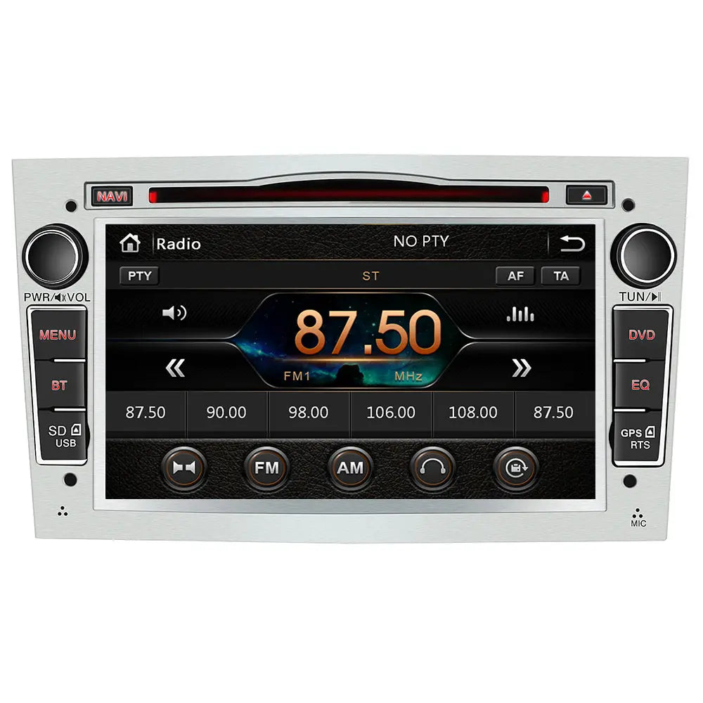 AWESAFE Car Radio 7 Inch with 2 DIN Touch Screen for Opel, Opel Autoradio with Bluetooth/GPS/FM/RDS/CD DVD/USB/SD, Support Steering Wheel Controls, Mirrorlink and Parking （white） AWESAFE