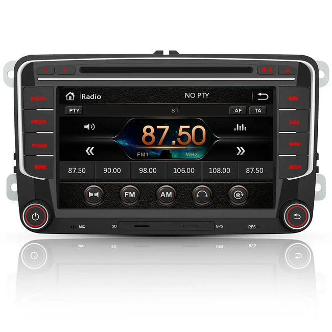 AWESAFE Car Radio 7 Inch with Touch Screen 2 DIN for Volkswagen, Autoradio for VW Passat Seat Golf Skoda and etc. with Bluetooth/GPS/FM/RDS/CD DVD/USB/SD/RCA, Support Steering Wheel Controls AWESAFE
