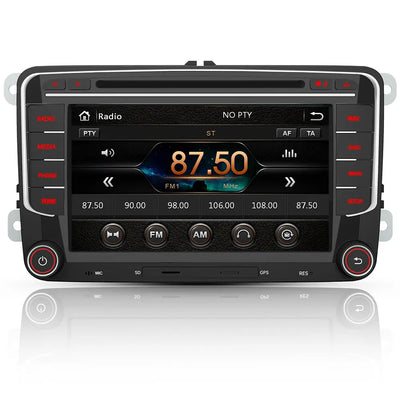 AWESAFE Car Radio 7 Inch with Touch Screen 2 DIN for Volkswagen, Autoradio for VW Passat Seat Golf Skoda and etc. with Bluetooth/GPS/FM/RDS/CD DVD/USB/SD/RCA, Support Steering Wheel Controls AWESAFE