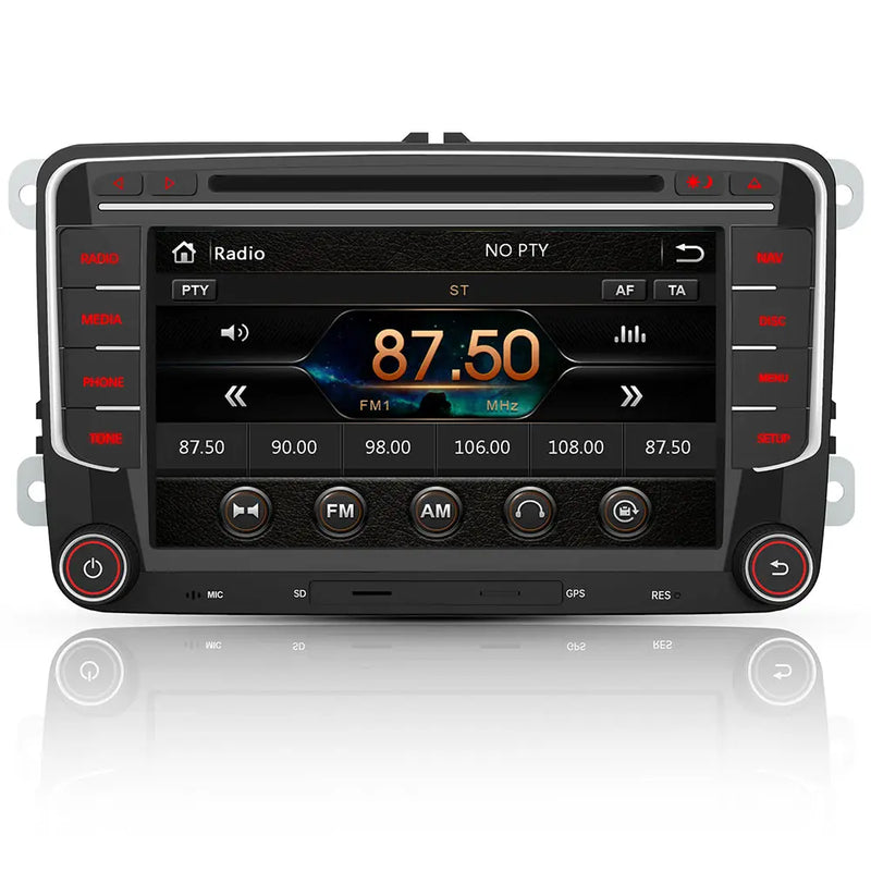 AWESAFE Car Radio 7 Inch with Touch Screen 2 DIN for Volkswagen, Autoradio for VW Passat Seat Golf Skoda and etc. with Bluetooth/GPS/FM/RDS/CD DVD/USB/SD/RCA, Support Steering Wheel Controls AWESAFE