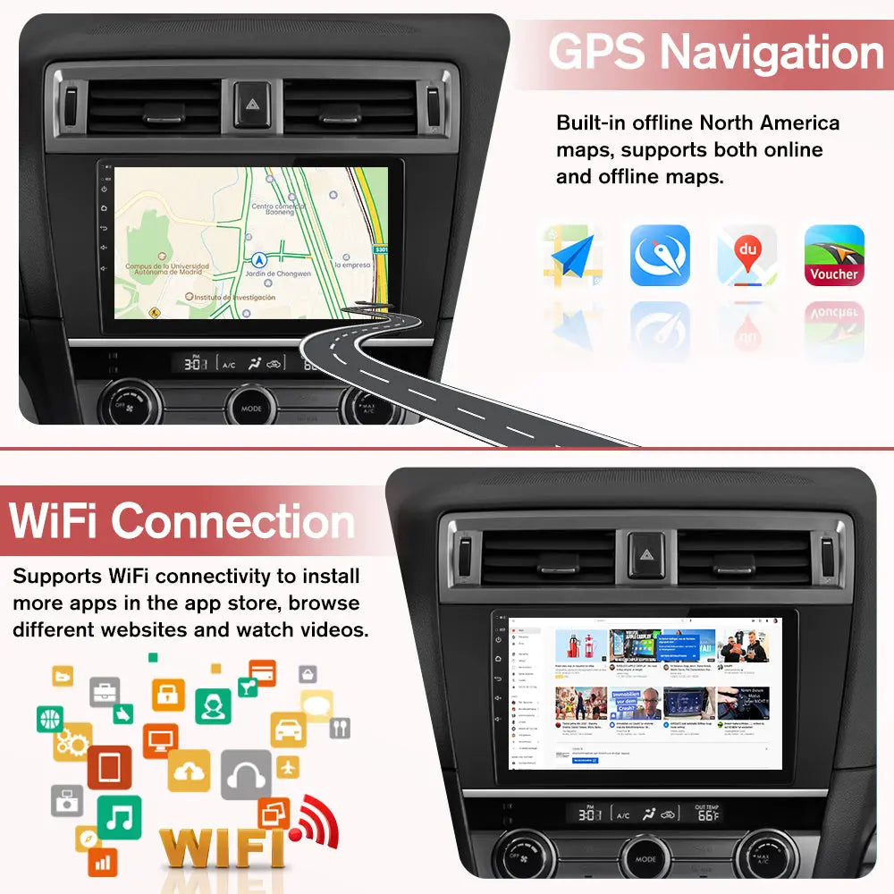 AWESAFE Car Radio For Jeep Compass 2018-2020,9 Inch Touchscreen Wireless CarPlay Android Auto AWESAFE