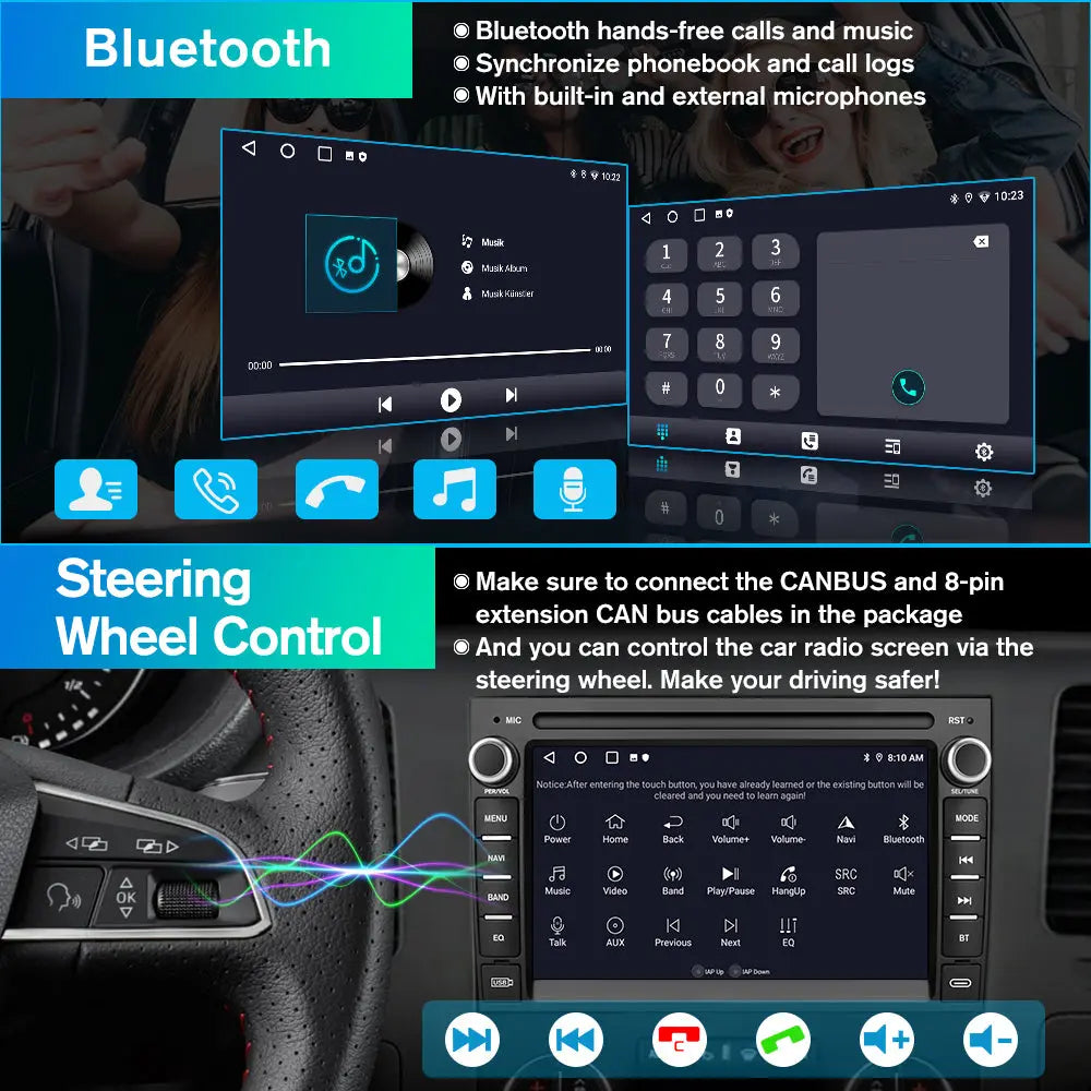 AWESAFE Car Radio Stereo 7 Inch for Chevrolet Silverado Tahoe GMC Sierra Yukon Inch Touch Screen 2022 AWESAFE