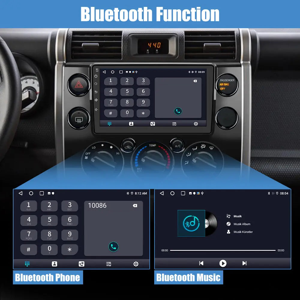 AWESAFE Car Radio Stereo Andriod 12 for Toyota FJ Cruiser 2007-2014 with Wireless Apple Carplay Andriod Auto AWESAFE