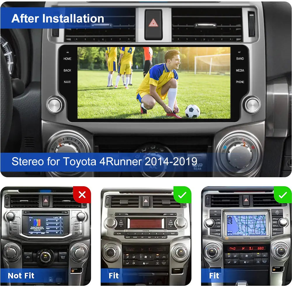 AWESAFE Car Radio Stereo Android 13 for Toyota 4Runner 2010-2019 Head Unit 4G RAM 64G ROM with Wireless CarPlay Android Auto AWESAFE