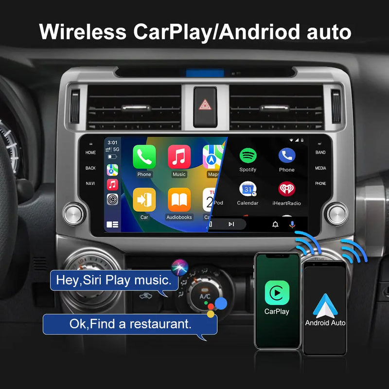 AWESAFE Car Radio Stereo Android 13 for Toyota 4Runner 2010-2019 Head Unit 4G RAM 64G ROM with Wireless CarPlay Android Auto AWESAFE