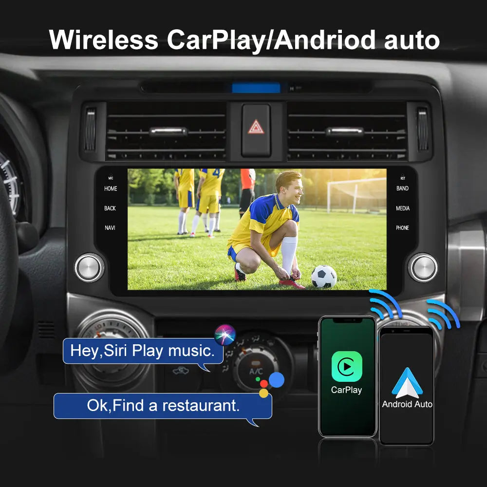 AWESAFE Car Radio Stereo Android 13 for Toyota 4runner 2010-2019 4G RAM 64G ROM with Wireless CarPlay Android Auto AWESAFE