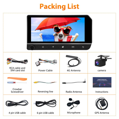 AWESAFE Car Radio Stereo Qualcomm 8 Core for Jeep Wrangler JK 2007-2018,8Core 64GB Stereo Touch Screen Android Stereo, CarPlay Android Auto, AM FM DSP, Camera AWESAFE