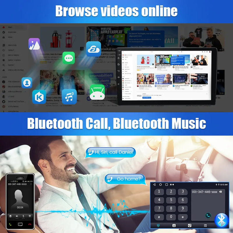 AWESAFE Car Radio Stereo for Hyundai Santa Fe 2013-2017,With Wireless Carplay & Android Auto AWESAFE