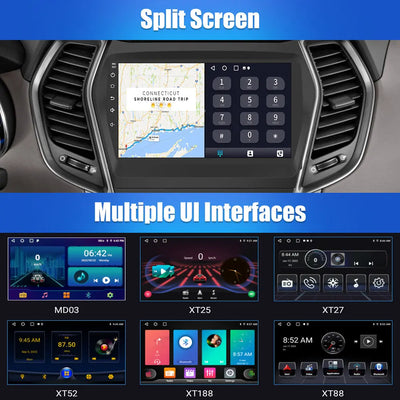 AWESAFE Car Radio Stereo for Hyundai Santa Fe 2013-2017,With Wireless Carplay & Android Auto AWESAFE