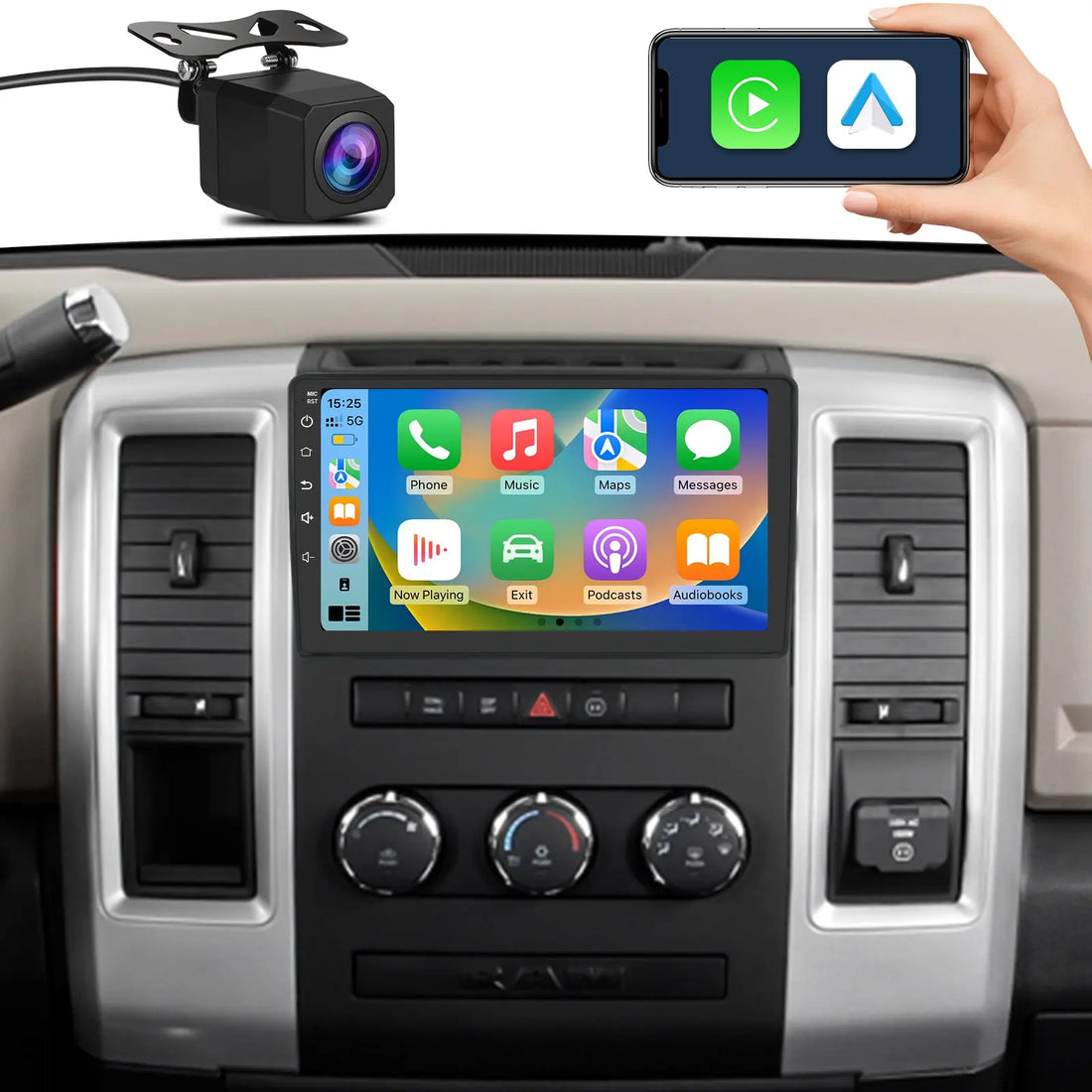 AWESAFE 4G+64G 8 Core Car Radio for Jeep Wrangler(2007-2016) with Buil ...