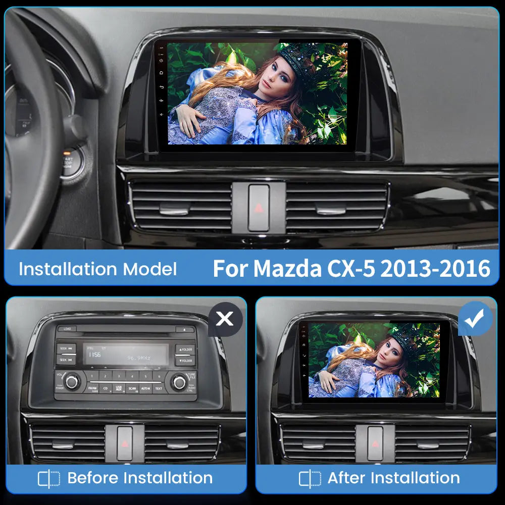 AWESAFE Car Radio Stereo for Mazda CX5 2013 2014 2015 2016 with Bluetooth GPS Apple CarPlay Andriod Auto AWESAFE