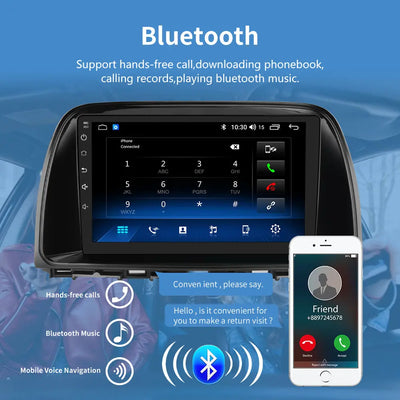 AWESAFE Car Radio Stereo for Mazda CX5 2013 2014 2015 2016 with Bluetooth GPS Apple CarPlay Andriod Auto AWESAFE