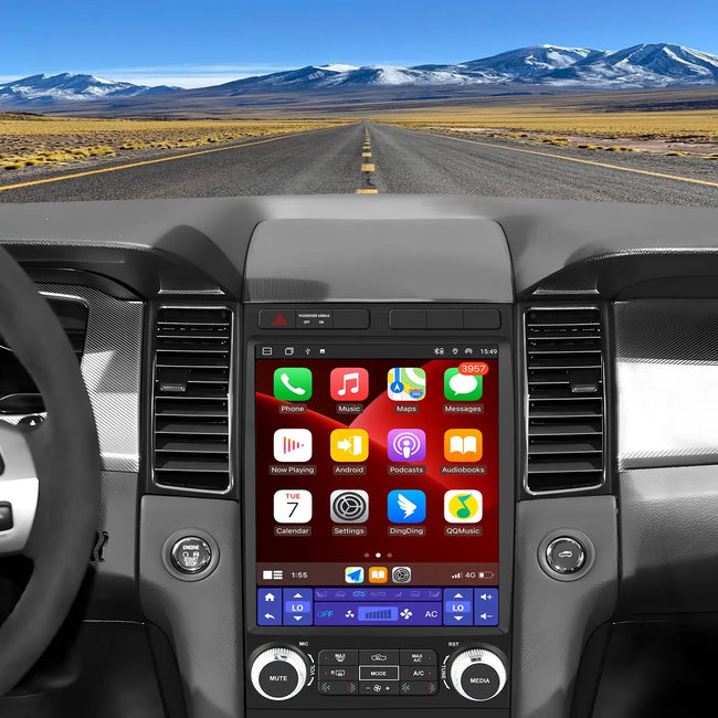 AWESAFE Car Radio Stereo with Wireless CarPlay & Android Auto GPS Bluetooth DSP for Ford Taurus 2012-2014 AWESAFE