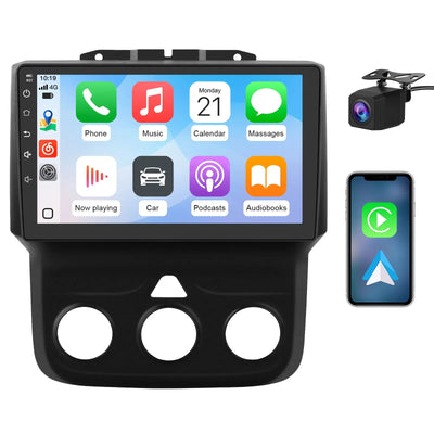 AWESAFE Car Radio Stereo with Wireless CarPlay & Android Auto GPS Bluetooth SWC for Dodge Ram 1500 2013-2018 AWESAFE