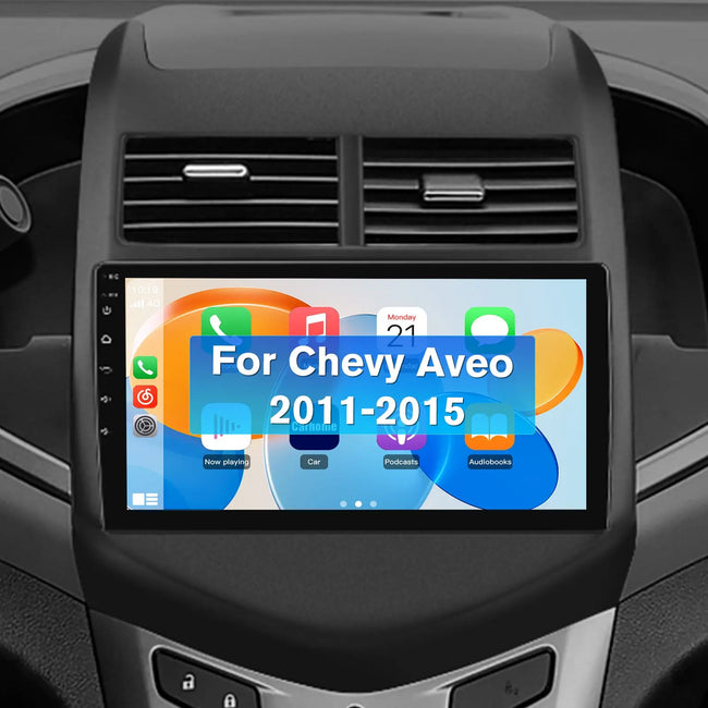 AWESAFE Car Radio Stereo with Wireless CarPlay & Android Auto GPS Bluetooth WiFi for Chevy Aveo 2011-2015 AWESAFE